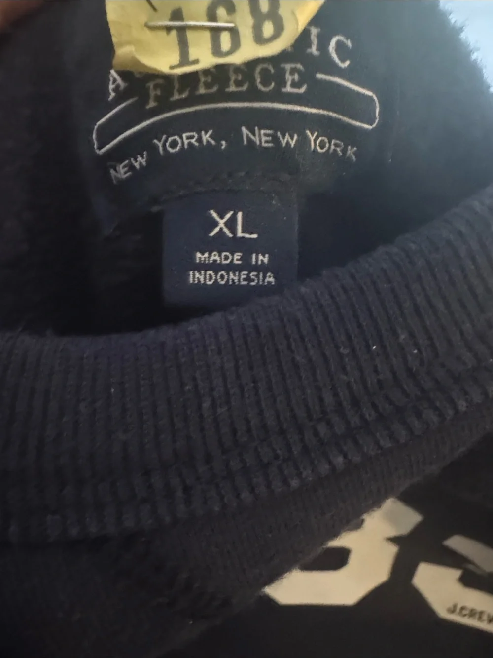 J. Crew Navy Crewneck Sweatshirt with White '1983' Print
